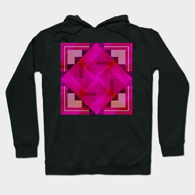 Fuchsia Shapes and Patterns Hoodie by DANAROPER